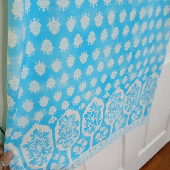 Jude Connally Aqua Blue White Ella Stretch Dress Size L Casual Short Sleeve - Picture 3 of 8